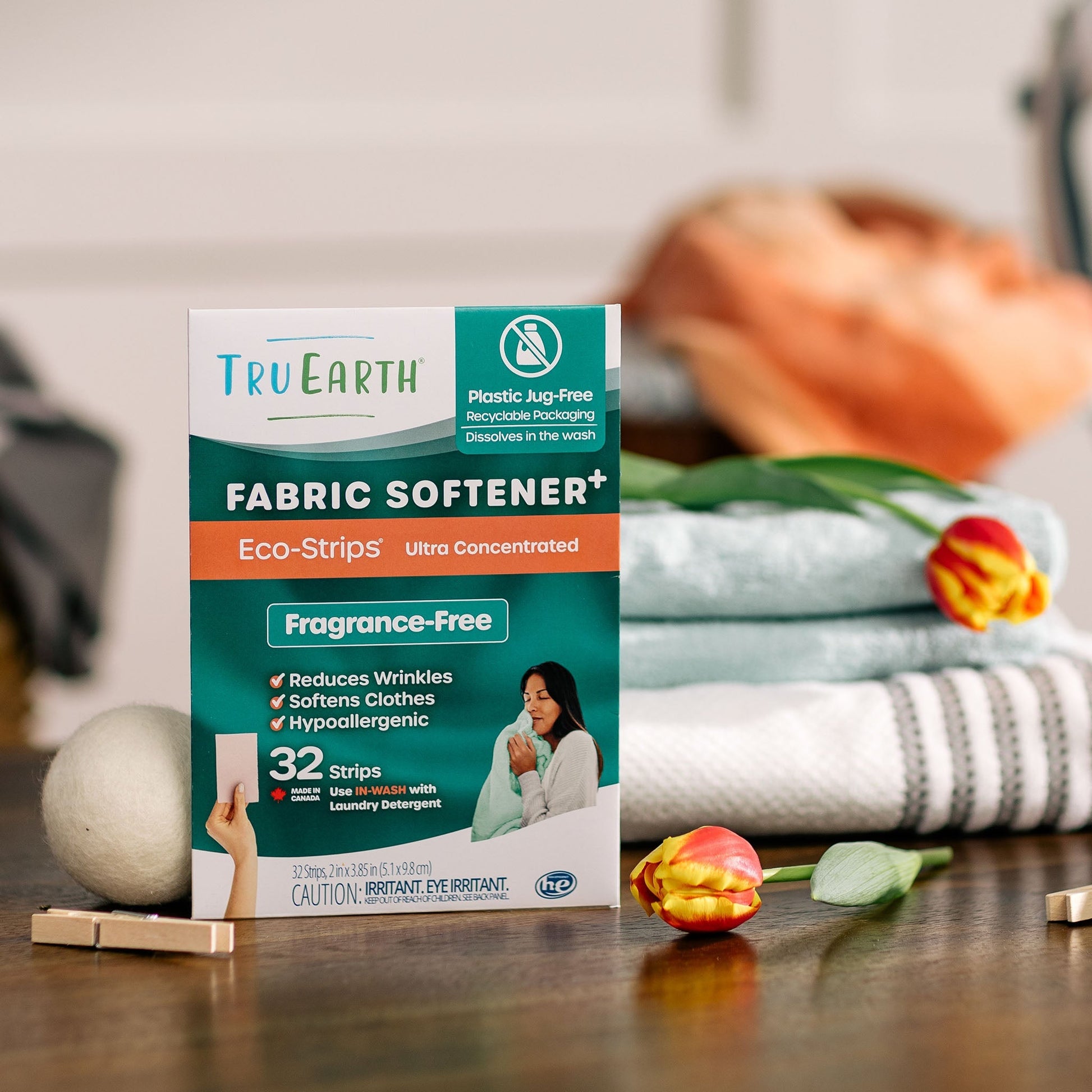 Tru Earth Eco-Strips Fabric Softener - Fragrance-Free / 64 Strips